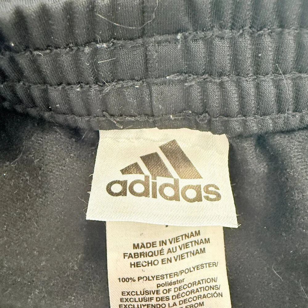 Adidas Girl's sz 7 Soccer‎ Pants Black Stripes on Sides Cuff Bottom